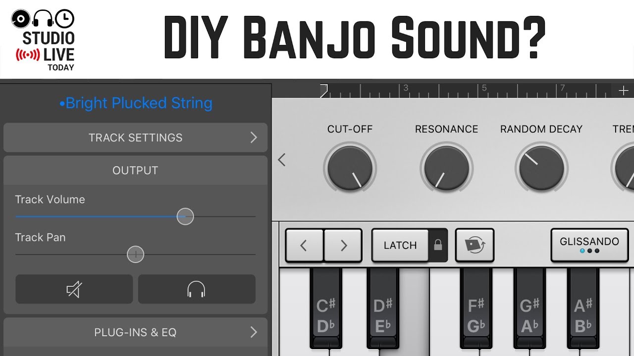 How to create a banjo (like) sound in GarageBand iOS (iPad/iPhone