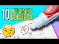 😰 ¡¡CAMBIA TU NOTA!! ✍️ 10 TRUCOS o LIFE HACKS para la ESCUELA que deberías saber 🙋