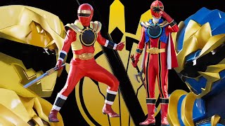 GozyuTyranno NinjaRed vs GozyuLeon MagiRed