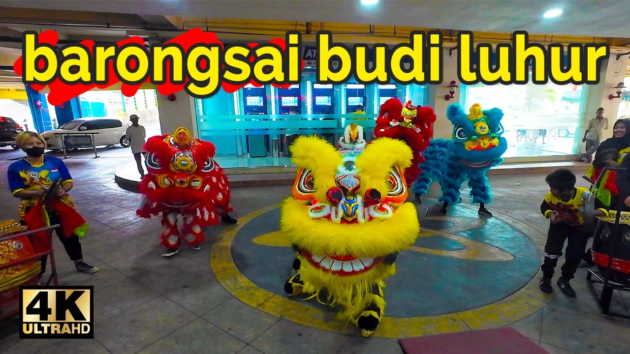Atraksi Barongsai Budi Luhur | Barongsai Performance Around The Mall Pasar Atom Surabaya 【4K】