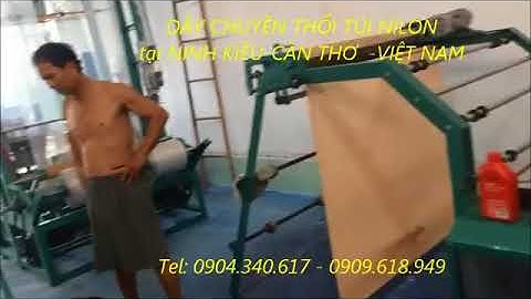 dây chuyền máy cắt đậ quai túi nilon tân tiến bàn giao