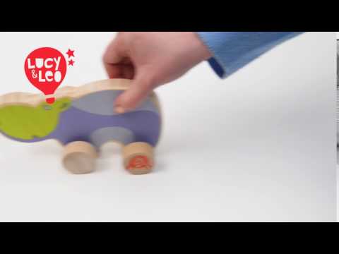 Развивающая каталка игрушка Бегемот, Lucy&Leo LL122 Развивающая каталка игрушка Бегемот, Lucy&Leo LL122