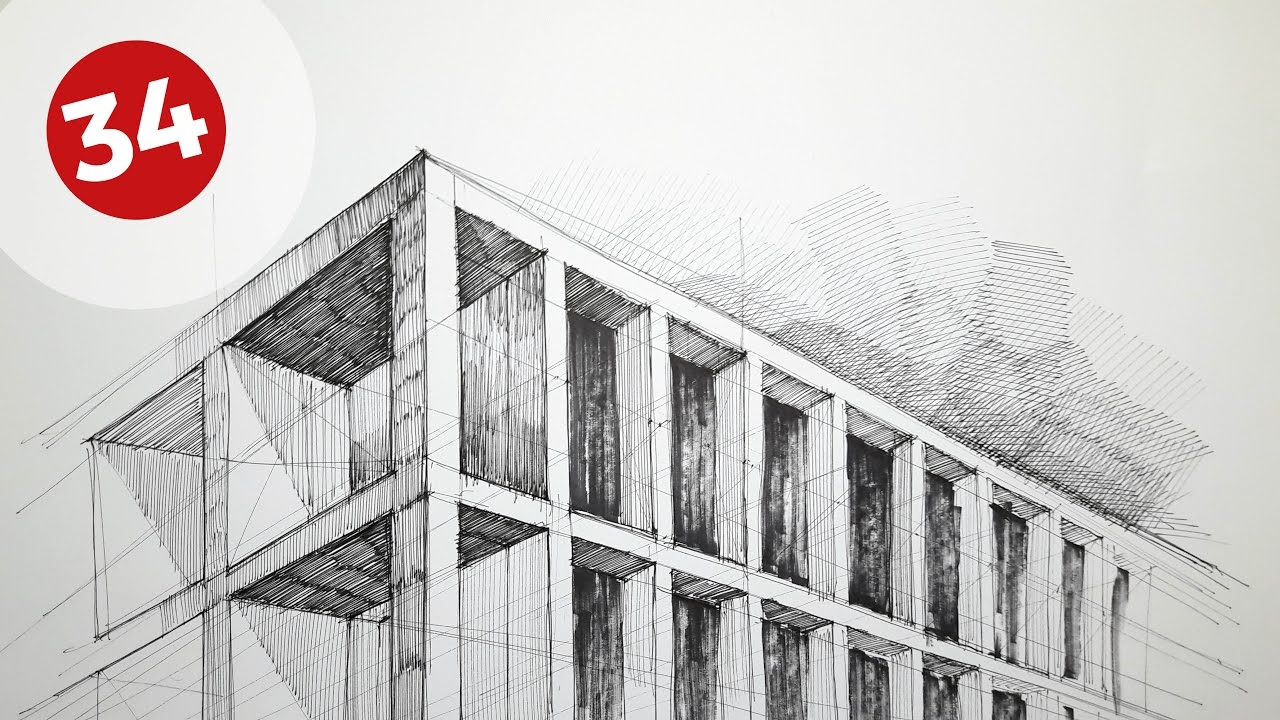 Drawing Building's Facade Daily Architecture Sketches