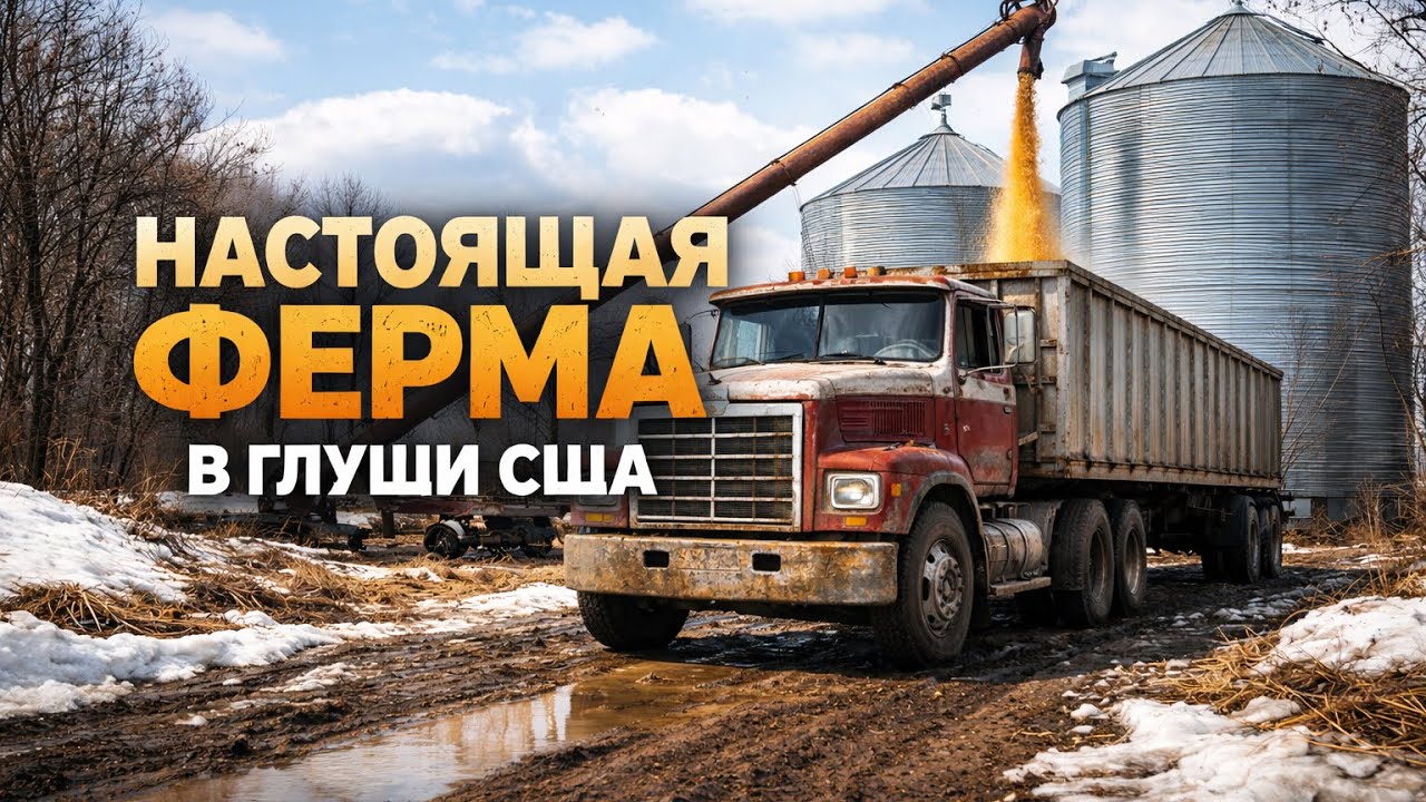 Одинокая ферма в Америке.