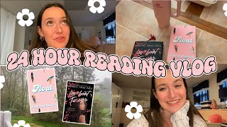 24 HOUR READING VLOG  📖📚 || two books, called off work, and takeout!