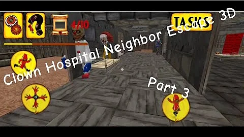 IT WAS DO HARD THAT I HAD TO USE GHOST MODE! Clown Hospital Neighbor Escape 3D (Part 3)