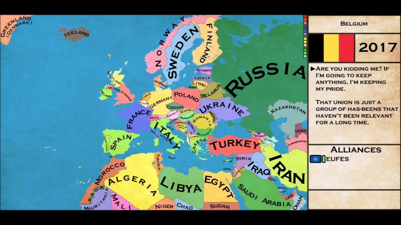 alternate future of europe map Alternate Future Of Europe Part 1 Independence Youtube alternate future of europe map