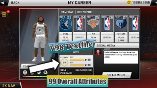 99 Overall Tutorial NBA2K20 Mobile V98