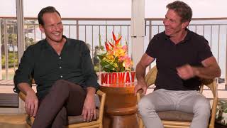Patrick Wilson & Dennis Quaid Raw Interview Midway
