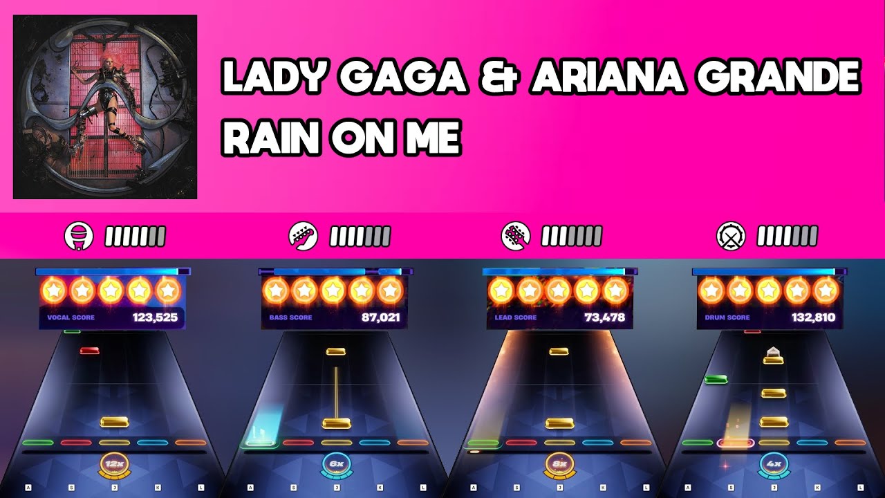 [Fortnite Festival] Lady Gaga & Ariana Grande - Rain On Me || All Instruments Expert 100%