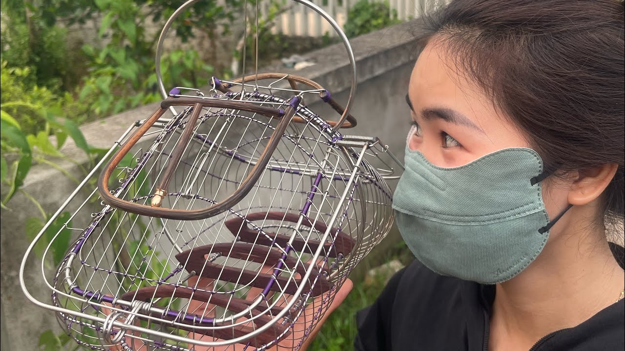 Lồng bẫy chim hút mật. 5 cầu cẩm. Zl.096.351.6543