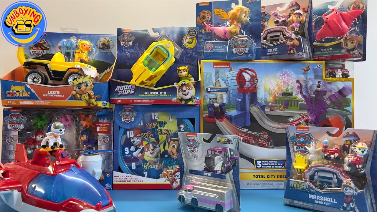 Paw Patrol Toys Collection Unboxing Review | Cat pack | Paddlin' pups | The Movie | Patrick ASMR