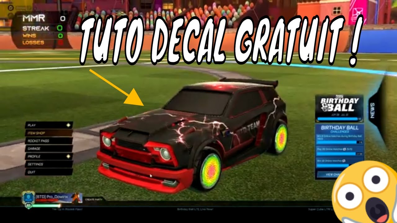 COMME AVOIR UN DECAL PERSONNALISÉE SUR ROCKET LEAGUE ! YouTube