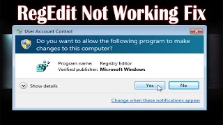 RegEdit Not Working Fix