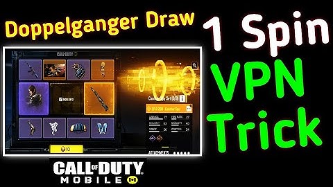 Doppelganger draw ( 1 Spin VPN Trick)  Lucky draw Cod Mobile ⚡