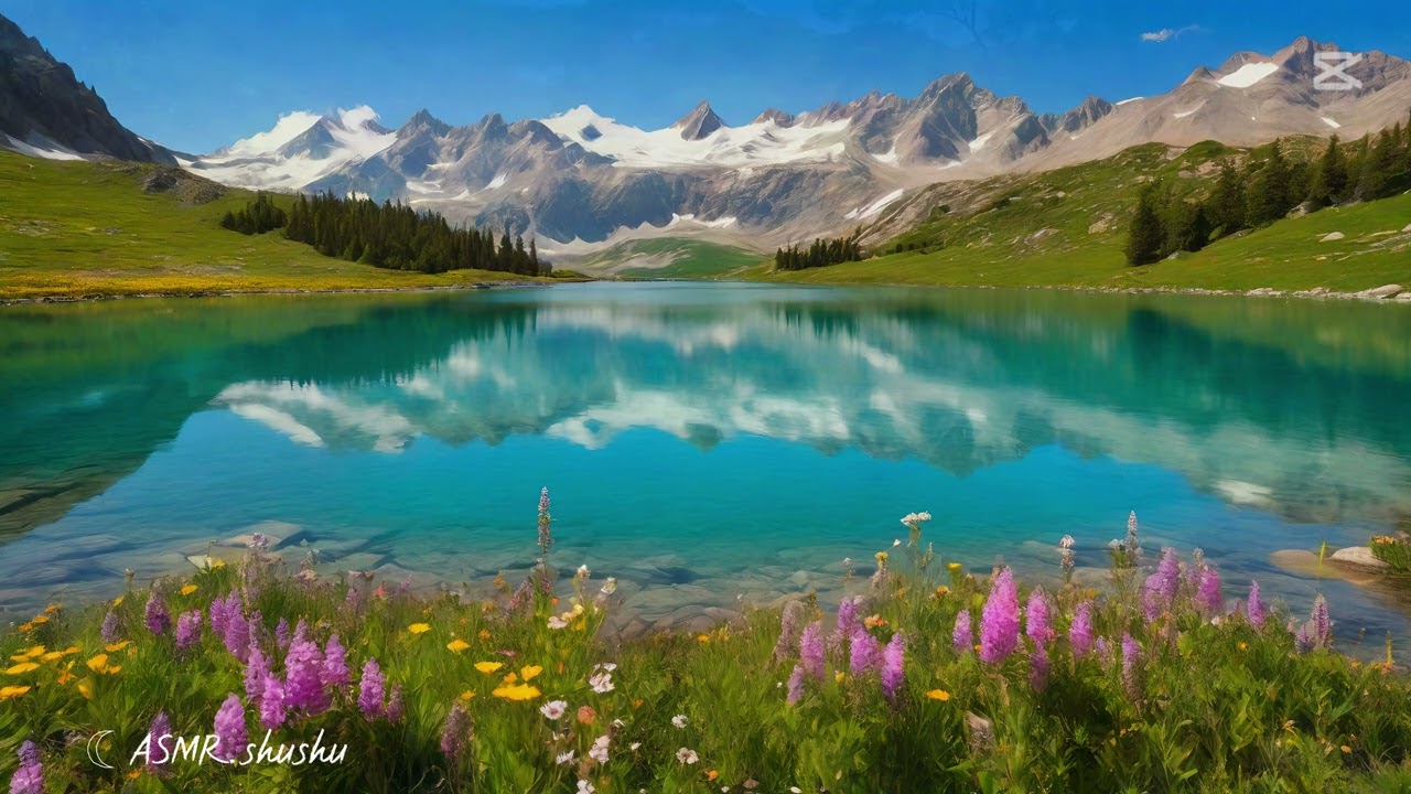 ASMR, 🌬️ Cool Wind & Lake Ripples ASMR | 시원한 바람과 호수 물결 소리