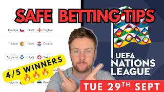 Nations League Football Betting Tips & Predictions Today | 5 Matches  Inc England (Tue 29th Sept) screenshot 1
