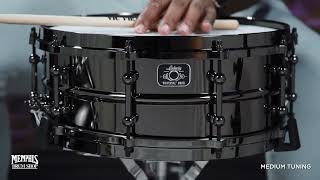 Ludwig 14x5.5 Universal Black Brass Snare Drum with Black Hardware (LU5514)