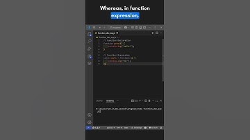 Function Declaration vs Expression Explained in 60 Seconds! 🔥 #Shorts #JavaScript