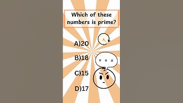 Which of these numbers is prime ⁉️ 20 18 15 17 | Learning Things #gk #mathspuzzle  #quiz #trivia