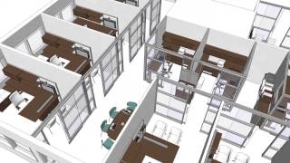 Virtual Walkthrough for Office Furniture and Workspace