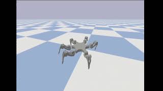 Hexapod Gait Evolved with NEAT