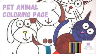 Pet Animal Coloring Pages And Craft For Kids