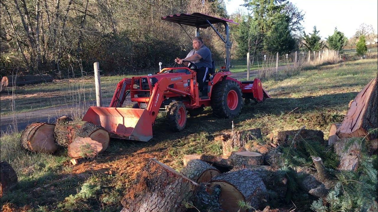 DIY Easy Barrel Train Kubota B7800 Tractor 2006 attachment rototiller