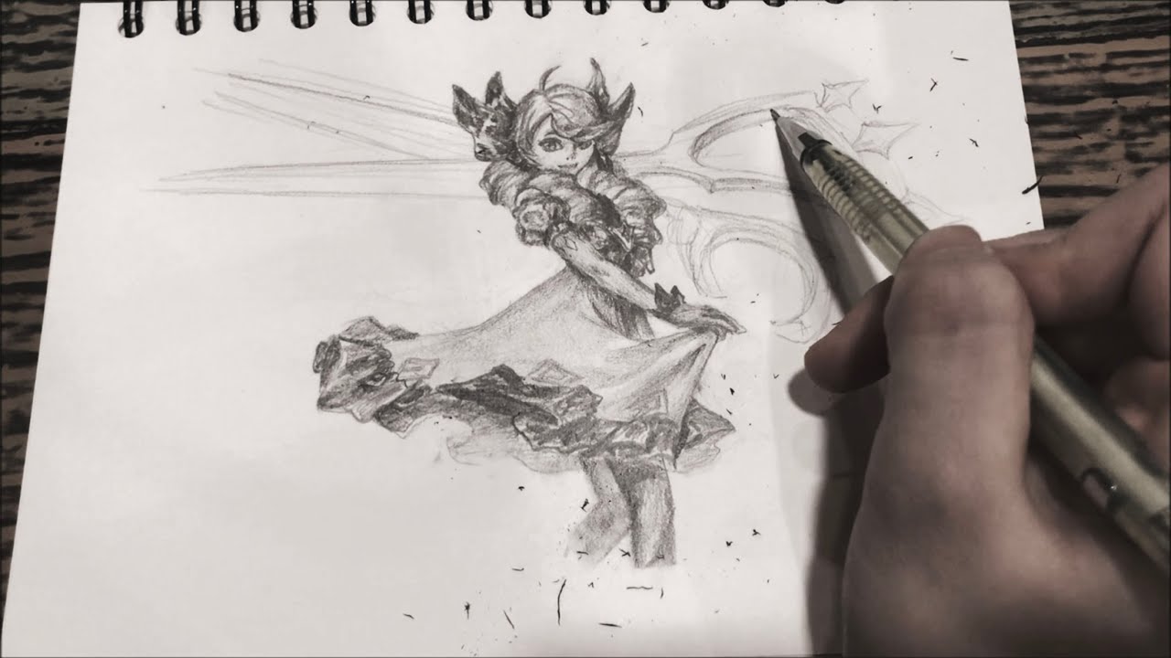 그웬 그리기/ 롤 신챔프/ How to draw GWEN/ League of Legends - YouTube