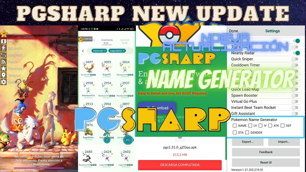 PGSHARP APK 1 31 0 POK MON NAME GENERATOR AND IV GENERADOR DE pgsharp apk 1 31 0 pok mon name generator and iv generador de