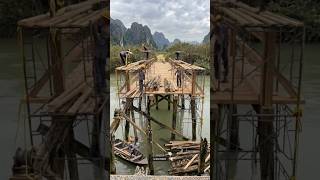 Rebuilding a broken bridge | #shorts #construction #foryou #viralvideo #trending #bride #workers