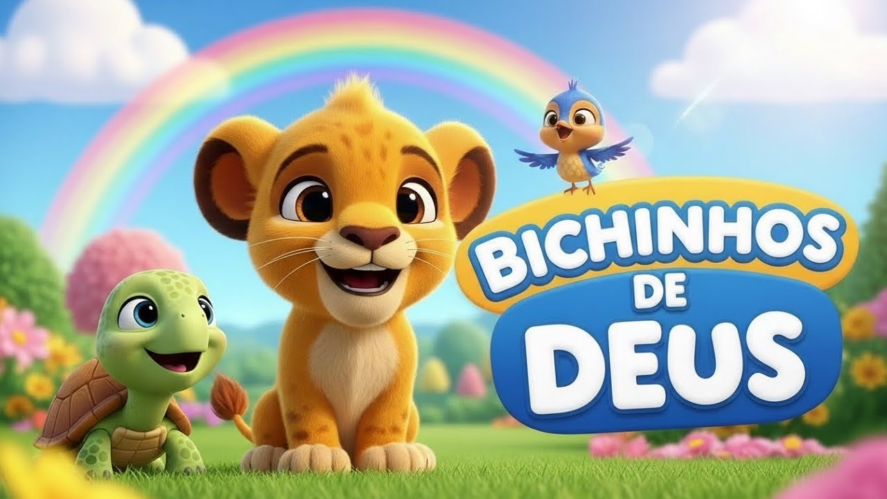 🦁🐦🐾 Os Bichinhos de Deus | ✨ Louvor Infantil com Animais | Música Cristã para Crianças 🎶🌈🙏