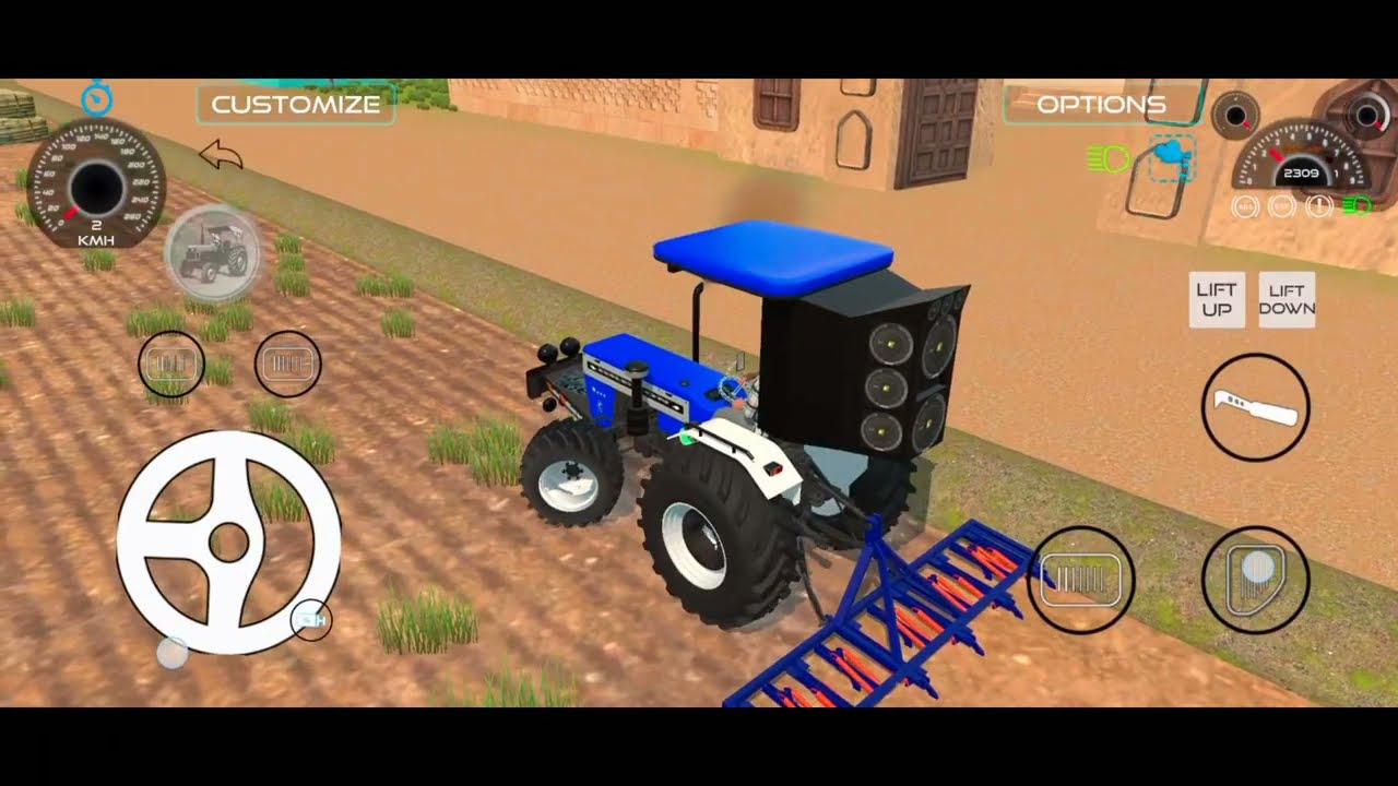 Farming mod || tractor ko khet me kese ghumay || tractor ki halt ki kharab 🚜 😳