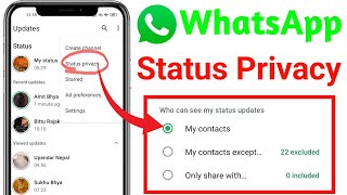 Details whatsapp status privacy setting 2026 update Update