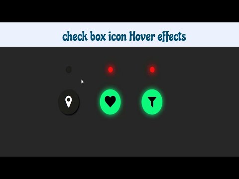 CSS checkbox icon Hover effects using HTML CSS