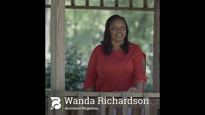 Congratulations from Assistant Registrar, Wanda Ri...