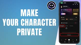 How To Make Your Character Private In PolyBuzz (2026) | Hide Chatbot In Poly AI Account  PolyBuzz screenshot 2