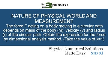 STANDATD Xl -NATURE OF PHYSICAL WORLD AND MEASUREMENT-ADDITIONAL PROBLEM
