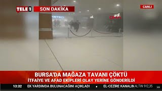 Bursada Mağaza Tavanı Çöktü