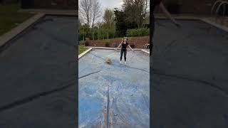 Download Lagu Jumping on a safety pool cover MP3