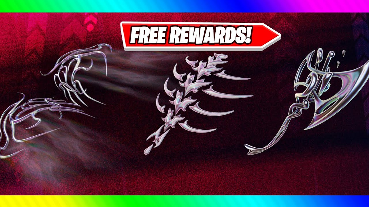 Fortnitemares Free Rewards are HERE! Everything's End Glider Chrome Cage Back Bling Unmaker Pickaxe