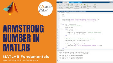 Armstrong Number in MATLAB | MATLAB Fundamentals | @MATLABHelper