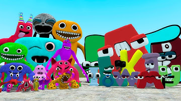 ALL 1-9 GARTEN OF BANBAN VS ALPHABET LORE FAMILY (Garry