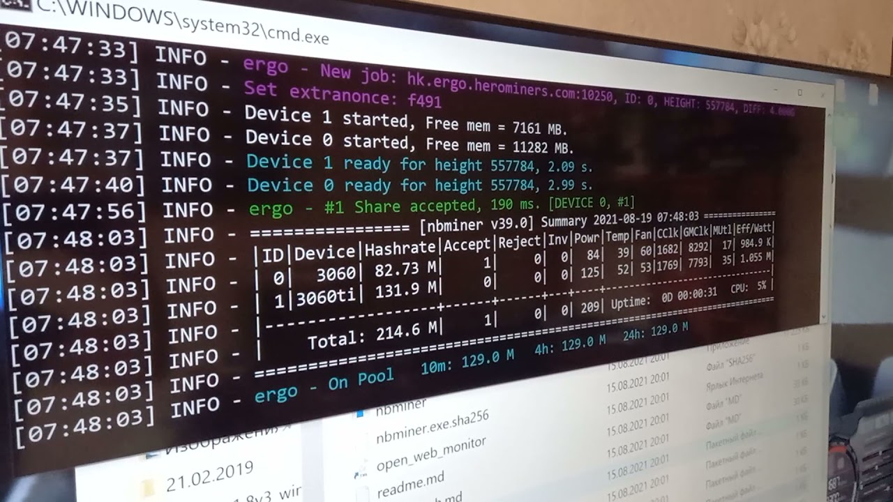 3060ti,3060 ergo nb miner 39.0