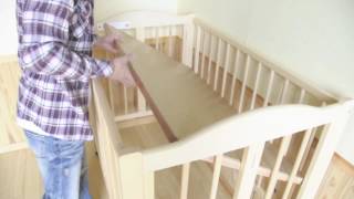 ベビーベッド「ワンタッチハイベッド　H-1」の折りたたみ方