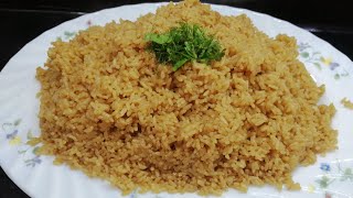 طريقه الأرز البني او أرز الصيادية مع الأسماك طعم لذيذ وسهل جدا #رز_السمك