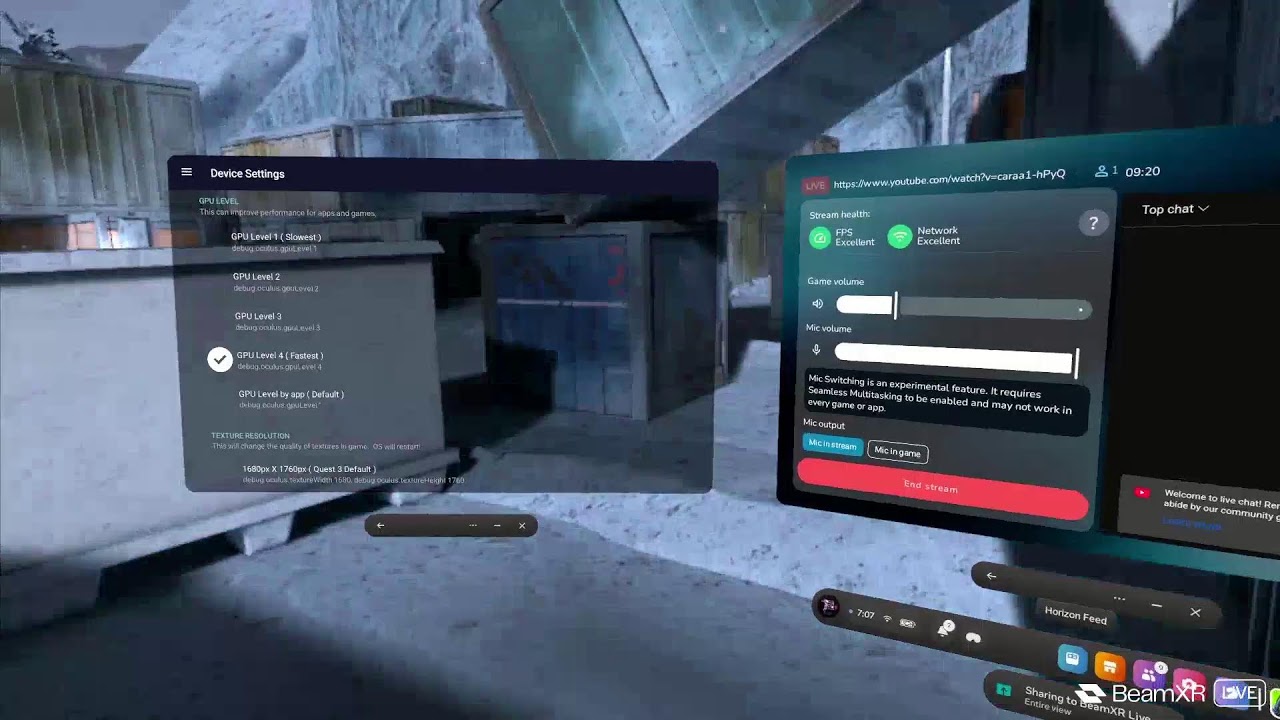 Testing BeamXR Standalone Streaming - BeamXR Live