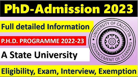 PhD Admission 2023 II State University II Direct Admission @TheScientificGurus