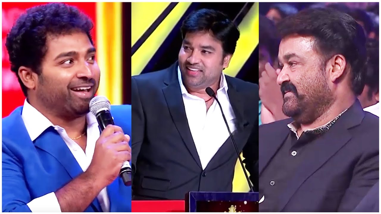 Lalettan Enjoying Mirchi Shiva's Comedy Counters On Choreographer Shobi Paulraj