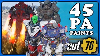Fallout 76: 45 Power Armor Paints / Skins & Jet Pack Skins. My Collection from 5 Years.